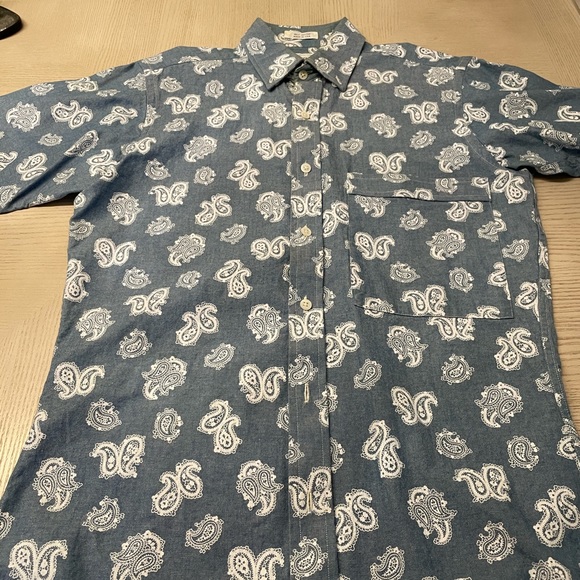 Saks Fifth Ave, Paisley Print Shirt Sz S - Picture 2 of 10
